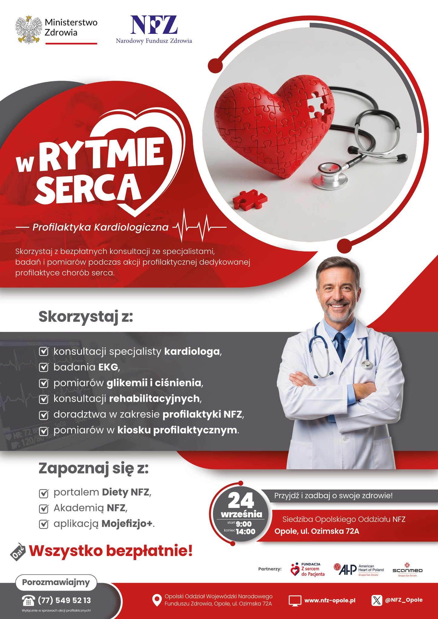 „W rytmie serca” – dzień bezpłatnych konsultacji i badań, które mogą pomóc w wykryciu niepokojących sygnałów