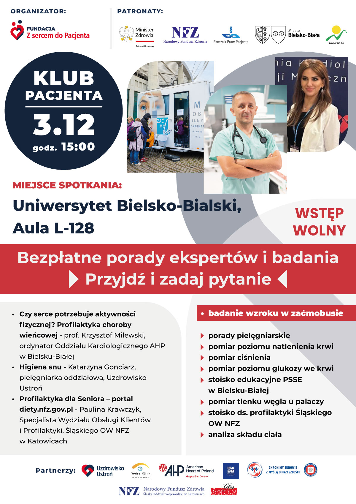 Klub Pacjenta na Uniwersytecie Bielsko-Bialskim